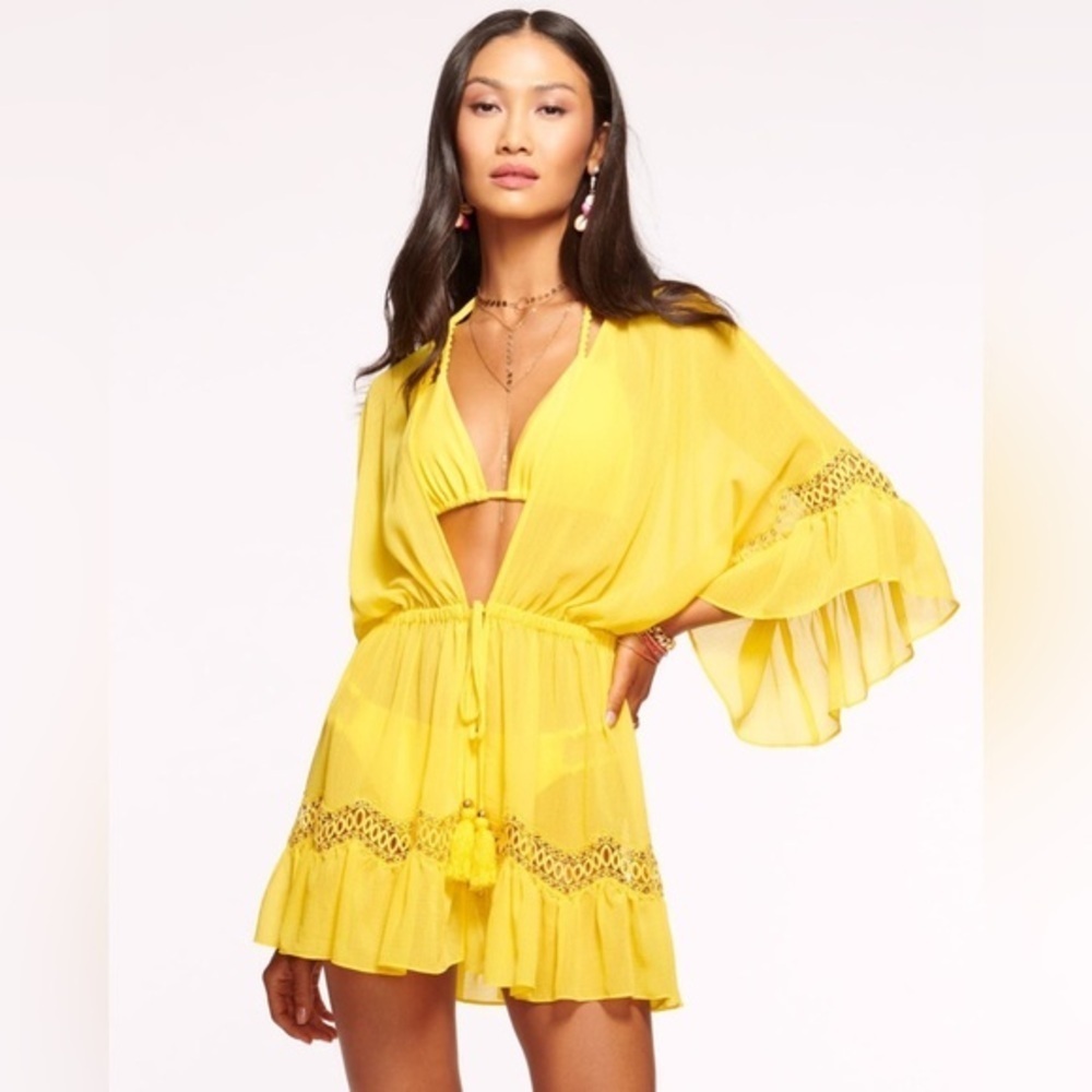 Ramy Brook Amalia Embellished Coverup Mini Dress Size XXS